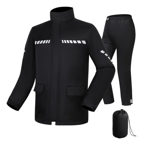 Ropa De Lluvia Para Moto Con Chaqueta Reflectante Y Pantalon