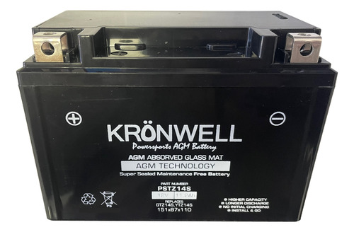 Bateria Kronwell Para Ktm 1190 Adventure Rc8 09/16 Ytz14s