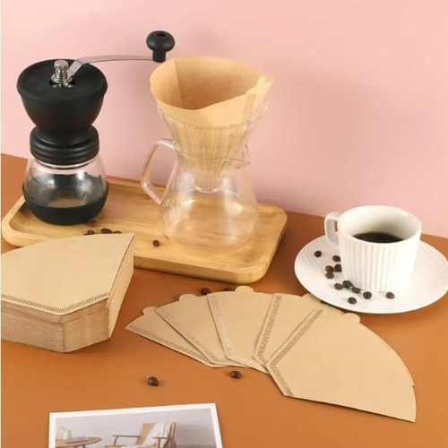 Filtros De Café Desechables Naturales Sin Blanquear, Cono, 2