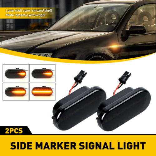 2x Sequential Led Side Signal Marker Light For Vw Golf M Bbv