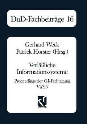 Verlassliche Informationssysteme : Proceedings Der Gi-fac...