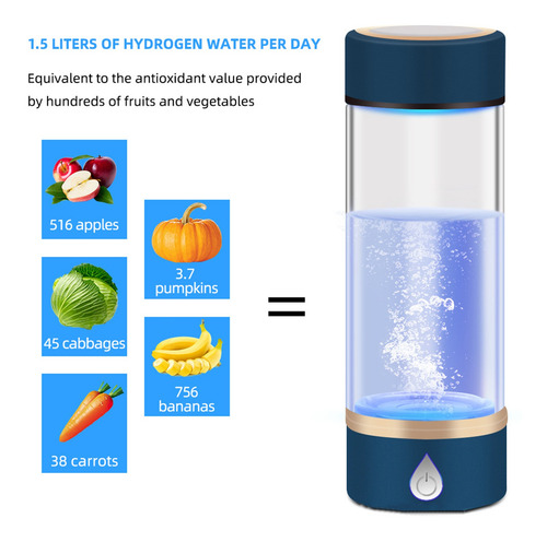 Botella Generadora De Agua Portátil Rica En Hidrógeno De 420