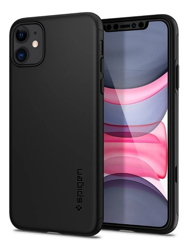 Funda iPhone 11 Spigen Thin Fit 360 + 2 Micas Cristal Origin