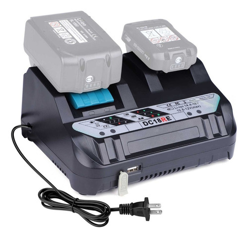 For Makita Dc18re Dual Port 12 Battery Charger
