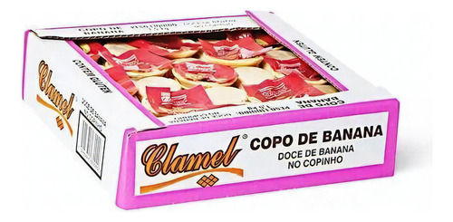 Doce De Infância Caixa Com 50 Doces Copo De Banana 1,5kg