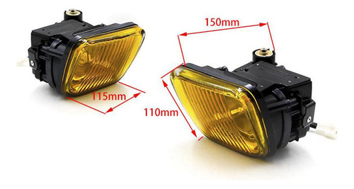 Luzes De Nevoeiro Para 96-98 Civic Amarelo