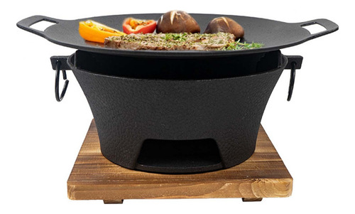Parrilla De Carbón Con Parrilla Chimenea De Malla Para S