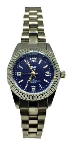 Imagen 1 de 3 de Reloj Mujer Time 1020 Acero Inoxidable Azul