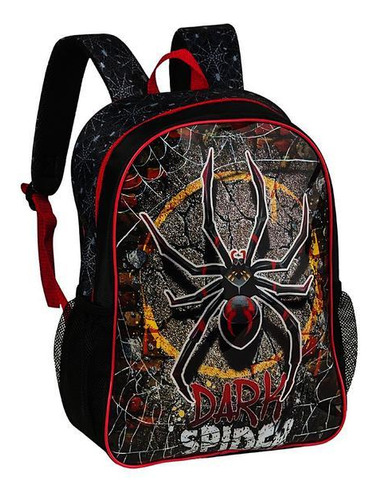 Mochila Infantil Escolar Aranha Dark Spider Costas 40cm 20l