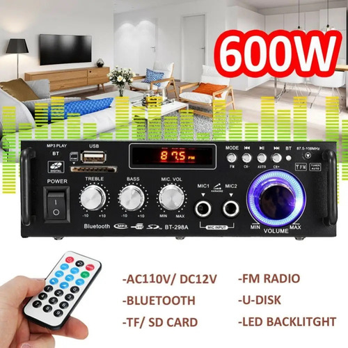 Kit De Sonido Ambiental Amplificador + 4 Parlantes De Techo