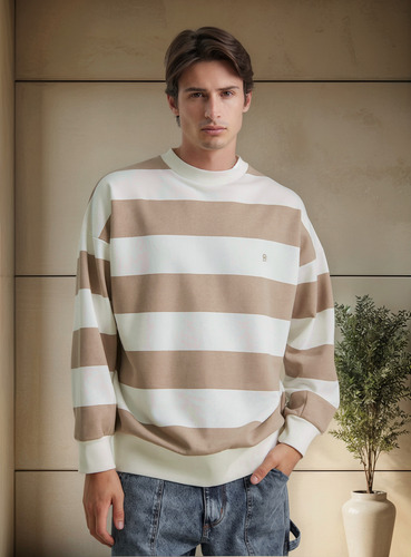 Buzo Oversize Rayado Fox Hombre
