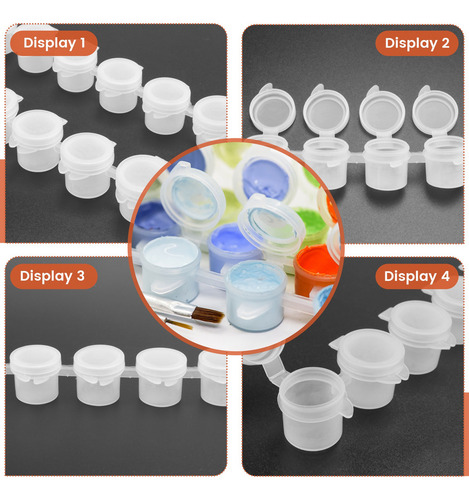 30 Tiras De Pintura Vacías Para Vasos De Pintura, Recipiente