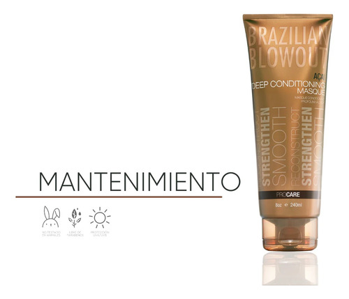 Mascarilla Cabello Brazilian Blowout Deep Conditionig 240 Ml