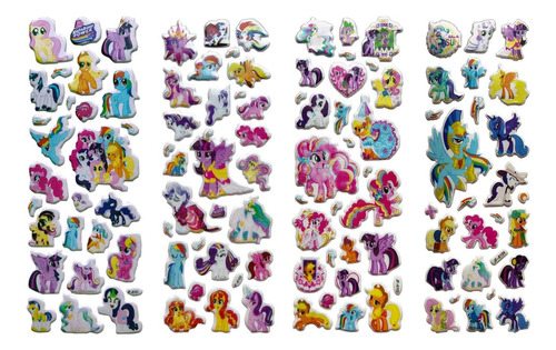 Calcomanías De My Little Pony?200 Calcomanías Hinchadas?8 Ho