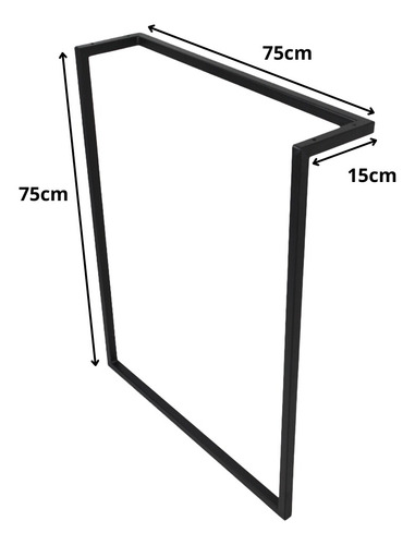 3 Pé Base 75x75 Aço Metal Mesa Jantar Tubular 20x20mm