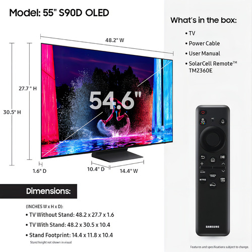 Smart Tv Samsung - 55 Pulgadas Class S90d Series Oled 4k