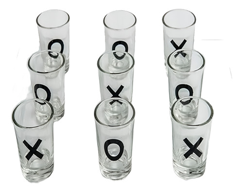 Juego Shots Gato Mesa Bar Fiesta Bebidas Tres En Linea