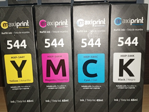 Tinta Epson Maxiprint 544 65ml L1210 L3210 L3250 L5290 L3110