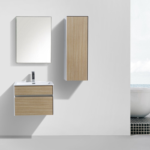 Mueble De Baño Sunset Con Lavamanos Café Oak 60x48x45cm