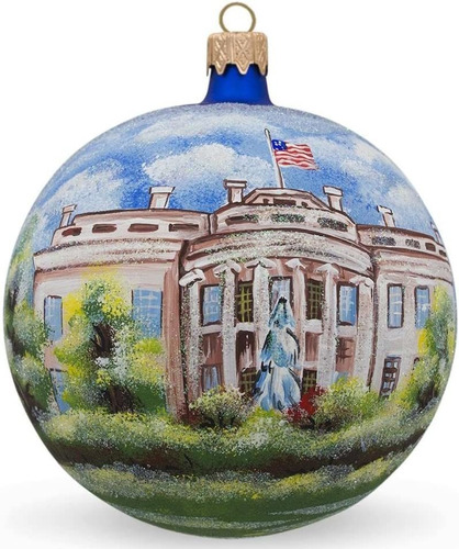 White House, Washington Dc Bola De Cristal Adorno De Na...