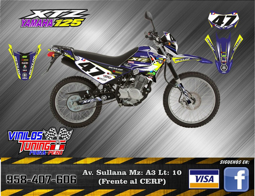 Imagen 8 de 9 de Stickerts Moto Yamaha Xtz 125, Pegatinas, Calcas, Vinilos