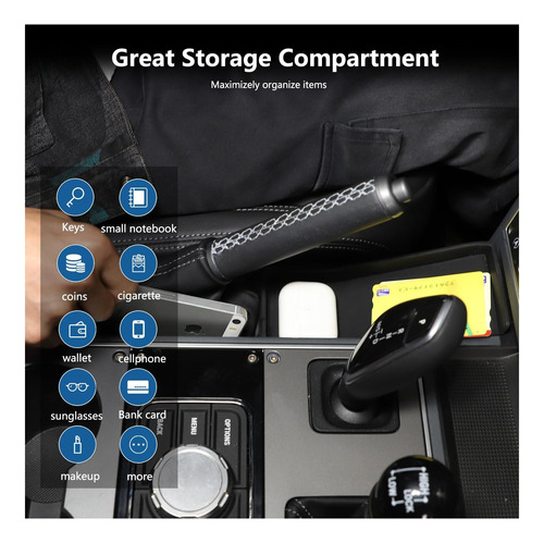 Bekantogy Car Center Console Bandeja De Almacenamiento Con