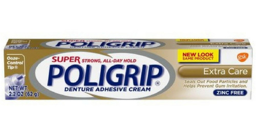 Super Poligrip Dentadura Adhesivo Crema De Cuidado Extra