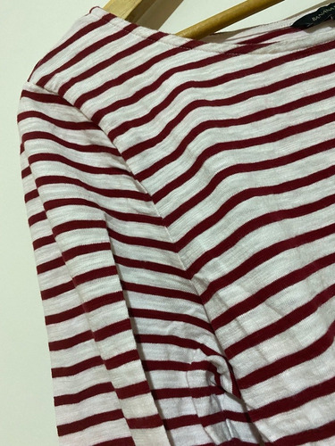 Remera Cuello Bote Importada A Rayas Banana Republic