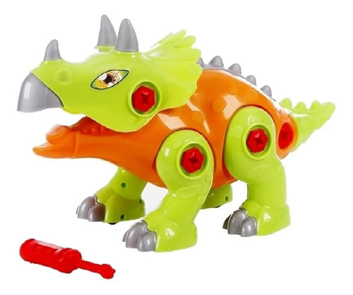 Dino Triceratops Com Som  Monta E Desmonta Maral 4172