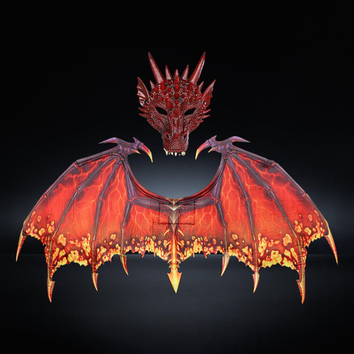 Dinosaur Wing Sets Dress Up Easter Masquerade Dragon Rojo