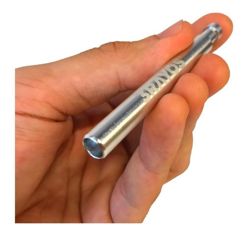 Imagen 2 de 5 de Pipa Lucky Aluminio Premium Plateada + Frasquito Regalo