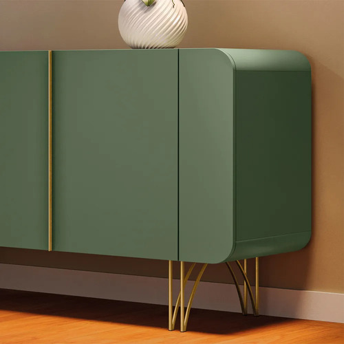 Conjunto Buffets Bambino/virginia Mdp/mdf Pés Em Aço Verde