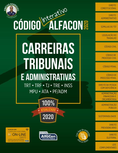 Codigo Interativo Carreiras Tribunais E Administrativas 2020, De Vinicius Rodrigues. Editora Alfacon, Capa Mole Em Português, 2021