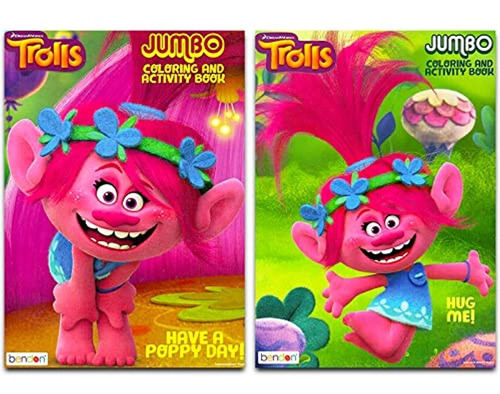 Dreamworks Trolls 2pack Coloring Book Set: The Trolls Movie 