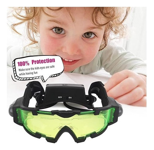 Agm-gafas De Vision Nocturna, 25 Pies Ajustables Con Luces