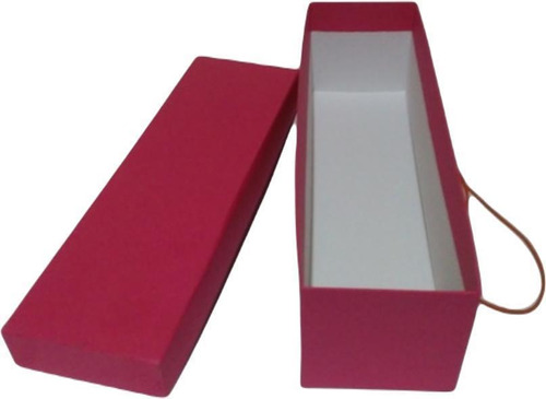 Caixa Cartonada Pink Para 01 Garrafa 34 X 9 X 9