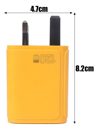 Cargador 2pd+qc 3.0, Enchufe Británico De 120 W, Cargador De