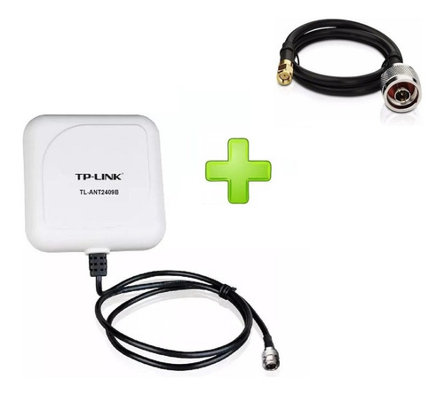 Kit Antena Direccional Tp-link Tl-ant2409b 2.4ghz + Cable Tl-ant24pt3 3m