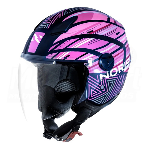 Capacete Aberto Feminino Norisk Orion Journey Rosa Pink