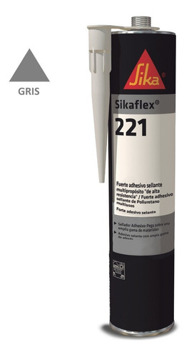 Sikaflex 221 Sellador Poliuretano Profesional Gris 300 Ml