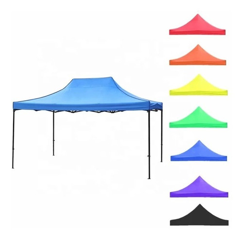 Toldo Plegable Lona Engomada Impermeable 2x3mts Azul