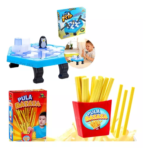 Kit 2 Jogos Brinquedo Pinguim Numa Fria Quebra Gelo Criança + Jogo