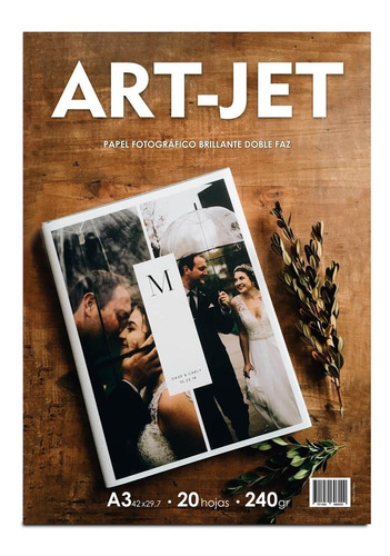 Papel Art-jet® Foto A3 Bifaz Doble Faz 240gr 20 Hojas Glossy