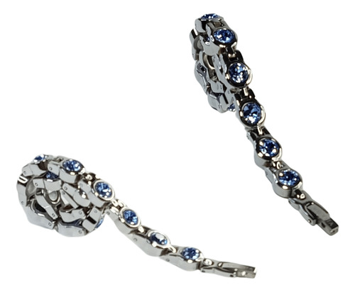 Pulsera Magnética Con Brillantes De Swarovski Light Blue