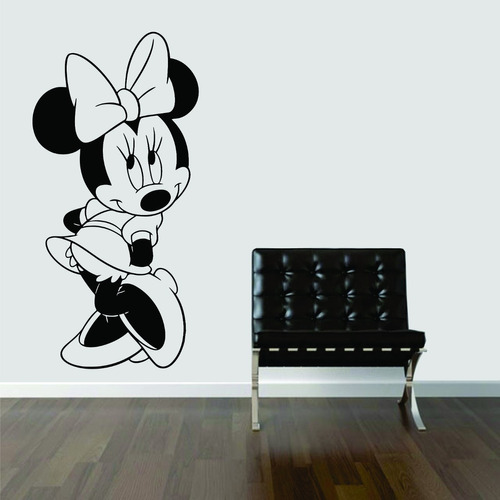 Adesivo Parede Quarto Infantil Minnie Mouse Laço Cabeça