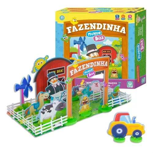 Brinquedo Infantil Educativo Fazendinha Mundo Bita 42 Peças
