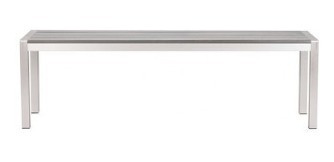Imagen 2 de 7 de Banca Doble Para Exterior Modelo Metropolitan - Aluminio Kës