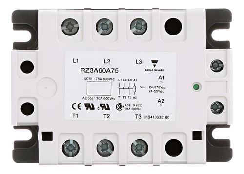 Relevador Estado Solido Ssr Rz3a60a75 Carlo Gavazzi 600v/75a