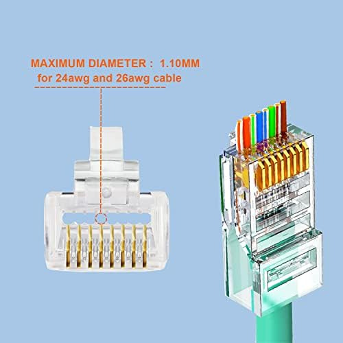 Petechtool Rj45 Cat6 Conector Extremo Paso A Través De Ether