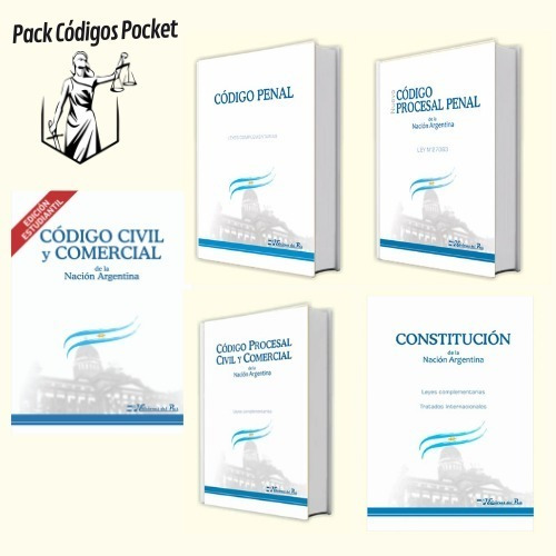 Pack Código Civil Y Comercial Estudiantil + 4 Códigos Pocket